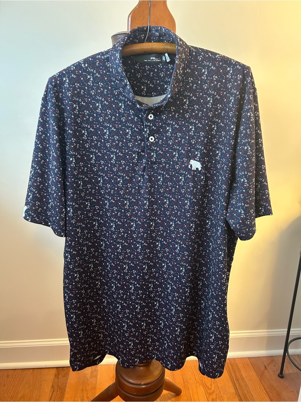 Ralph Lauren RLX Navy Floral Polo Mammoth Dunes